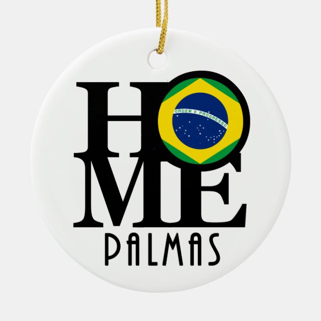 HOME Palmas Ceramic Tree Decoration (Front)