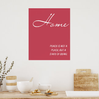 Home Peace Is A State Of Being Wall Art - Serene L