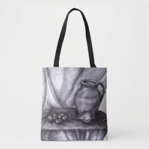 Home Pencil Drawing All-Over-Print Tote Bag