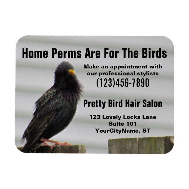 Home Perm Salon Stylist Magnet (Horizontal)