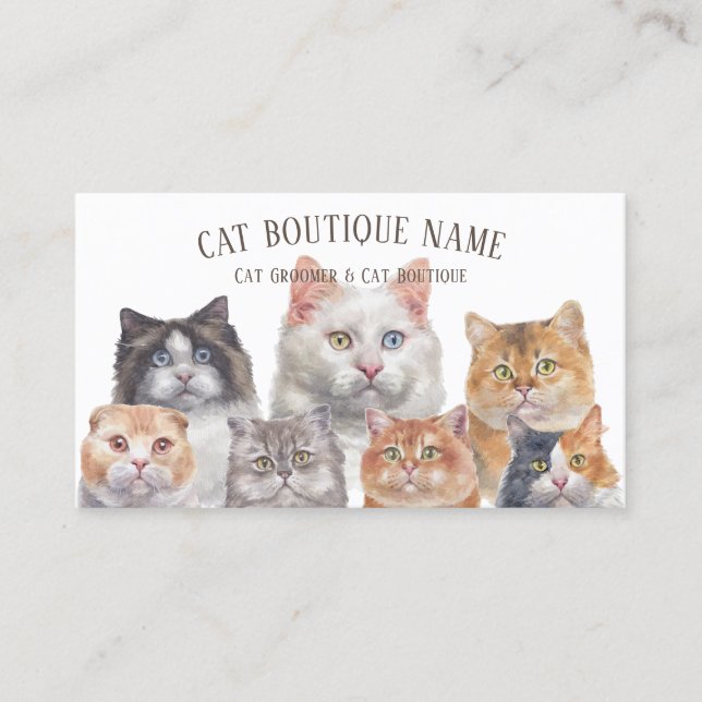 Home Pet Cats Business Card (Front)