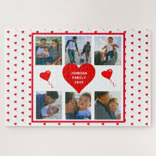 Home Photo Personalised Collage Family Valentine Jigsaw Puzzle