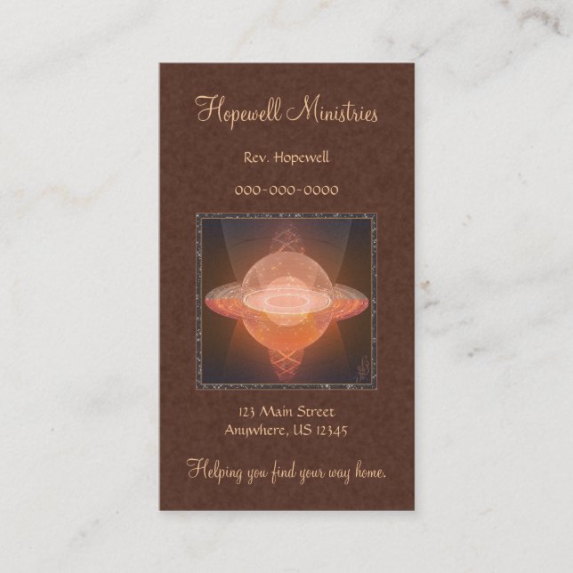Home Planet Abstract Art Business Card (Front)