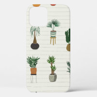 Home Plants: Hand Drawn Seamless Interior