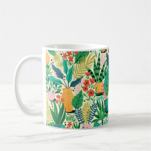 Home plants in ceramic pots seamless pattern. Dome Coffee Mug