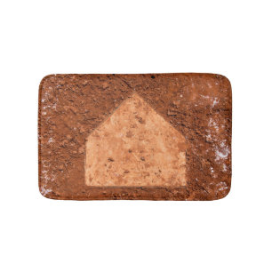 Home plate bath mat