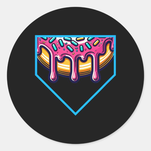Home Plate Drip - Softll And Sell  Classic Round Sticker (Front)
