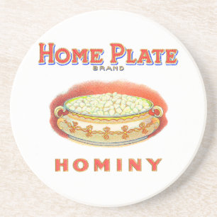 Home Plate Hominy Grits Coaster