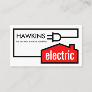 Home Power Plug Electrical Circuit Business Card