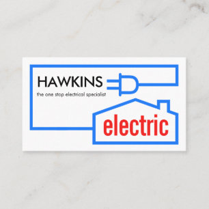 Home Power Plug Electrical Circuit Business Card