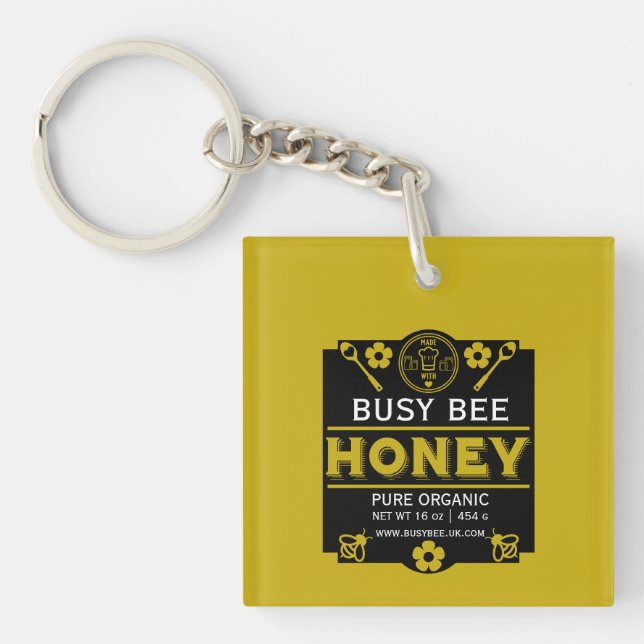 Home Produce Honey  Key Ring (Front)