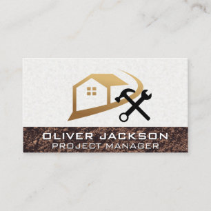 Home Property Logo   Construction Tools Business Card