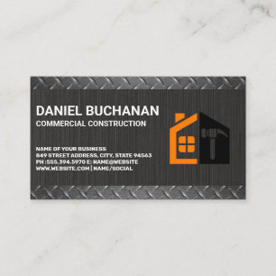 Home Property Metal Construction Business Card