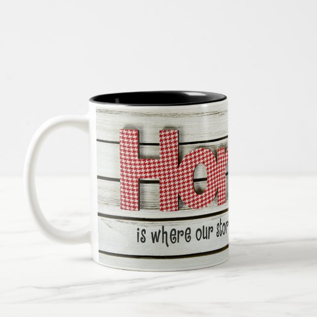 Home Quote Two-Tone Coffee Mug (Left)