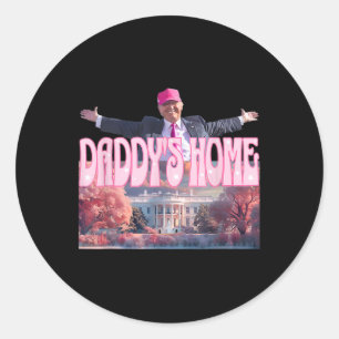 Home Real Donald Pink Preppy Edgy Good Man Trump Classic Round Sticker