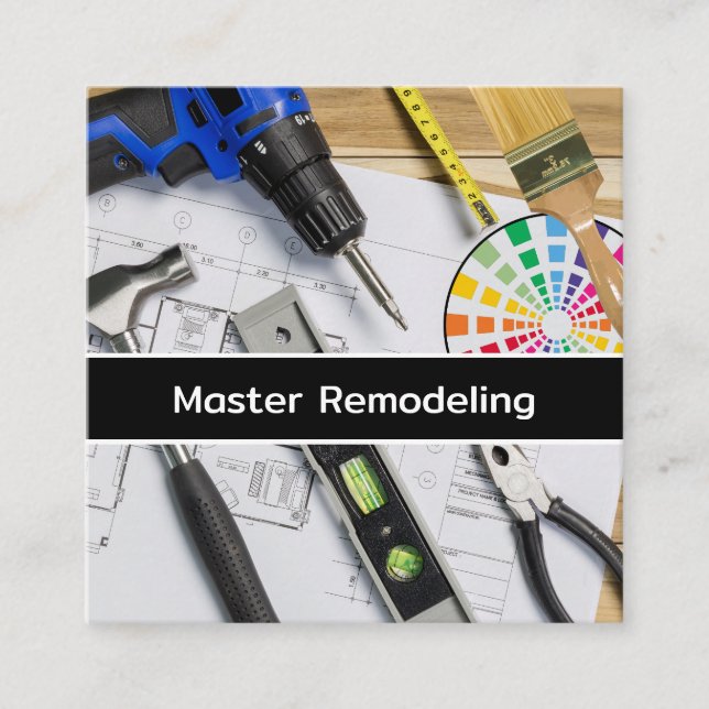 Home Remodeling Big Bold Business Cards (Front)