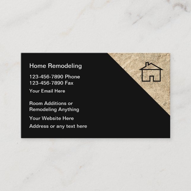 Home Remodeling Business Cards (Front)
