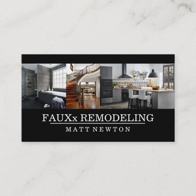 Home Remodeling Construction Business Card (Front)