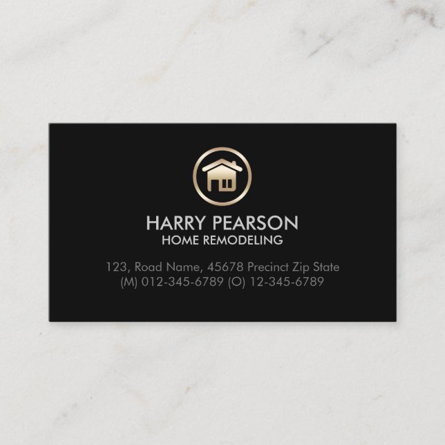 Home Remodelling Renocation Contractor Business Card (Front)