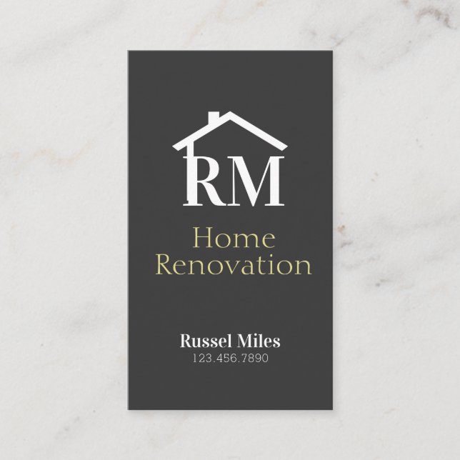 Home Renovation Construction Card (Front)