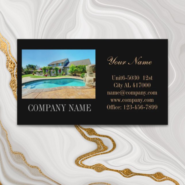 home renovation realtor pool maintenance business card (home renovation realtor pool maintenance business card)