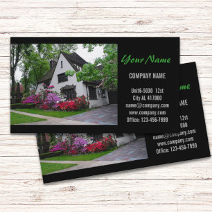Home Renovation roofing Construction Real Estate Business Card