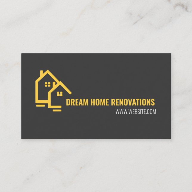 Home renovations remodeling construction  business card (Front)