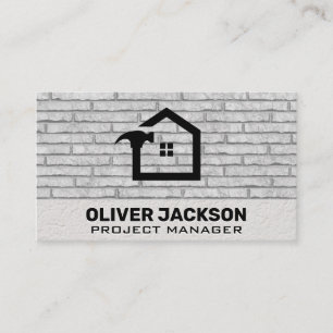 Home Repair Brick Wall Background Business Card