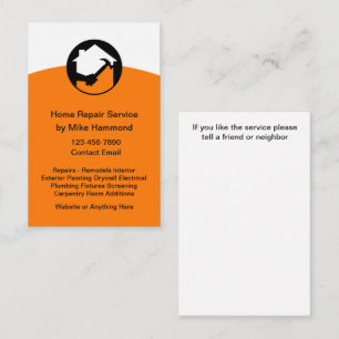 Home Repair Construction Business Cards