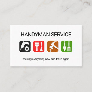 Home Repair Design Tools Placard Business Card