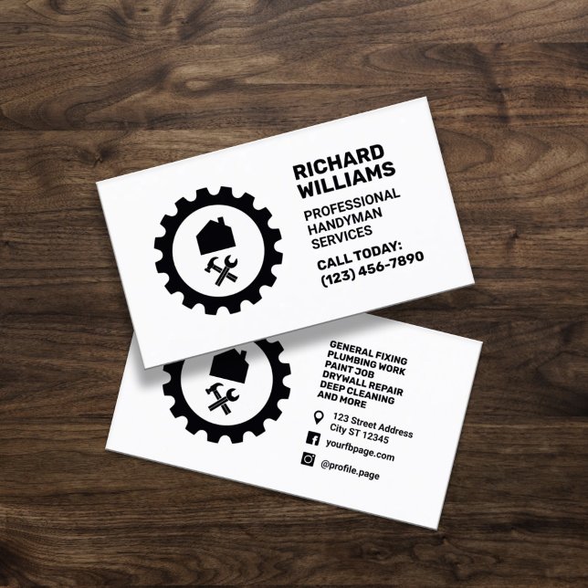 Home repair logo handyman business card (Creator Uploaded)