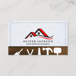 Home Repair Realtor Rooftop Business Card