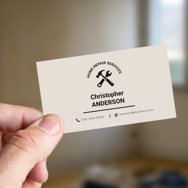 Home Repair Services Business Card (Home Repair Services Business Card)