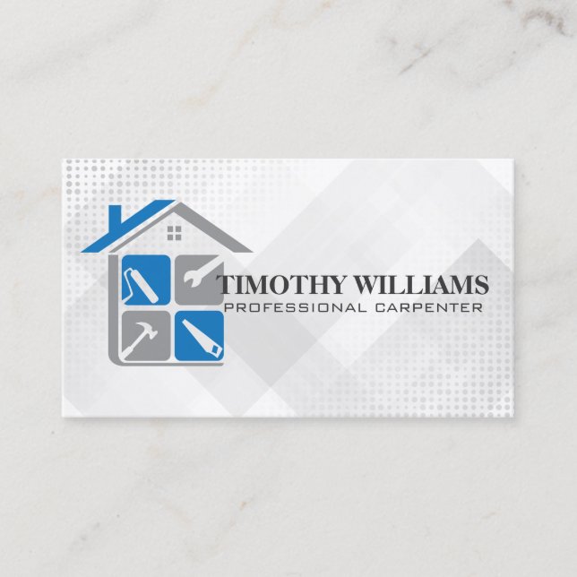 Home Repair Tools | Blue Collar Skilled Worker Business Card (Front)