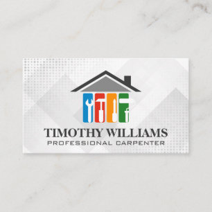 Home Repair Tools   General Contractor Business Card