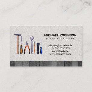 Home Repairman Tools Appliance Fixer Business Card