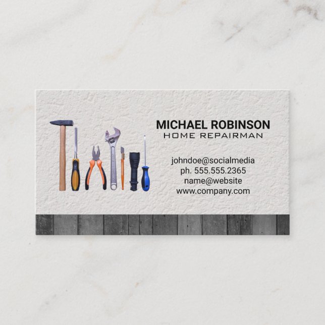 Home Repairman Tools | Appliance Fixer Business Card (Front)