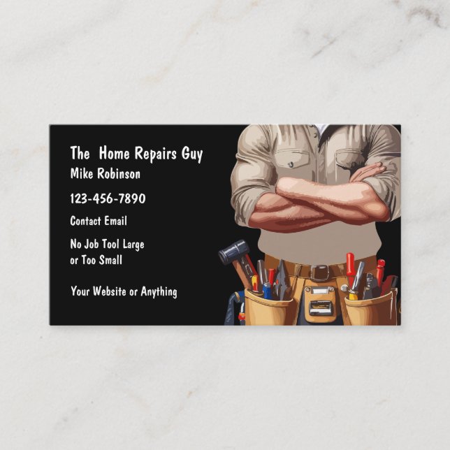 Home Repairs And Remodeling Business Card (Front)
