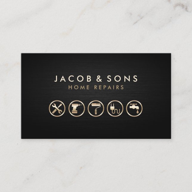 Home Repairs Handyman Business Card (Front)