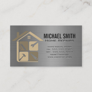 Home Repairs   Renovations Logo Business Card
