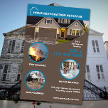 Home Restoration Services<br><div class="desc">Introducing our Home Restoration Services Business Flyer This flyer is a powerful tool to connect with homeowners in need of expert repair and renovation services. This eye-catching flyer highlights essential services like water, fire and wind damage restoration, assuring potential clients that their home is safe with us. This flyer communicates...</div>