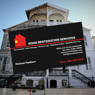 Home Restoration Services Business Card