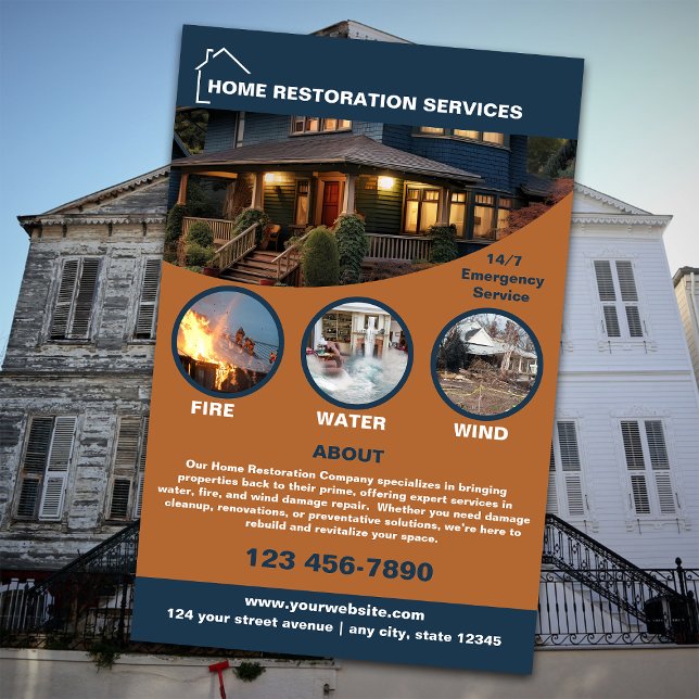 Home Restoration Services Business Flyer (Creator Uploaded)
