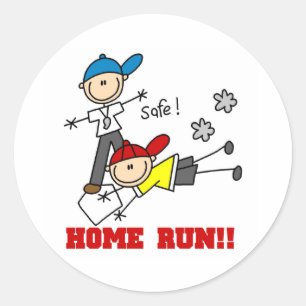 Home Run Baseball Classic Round Sticker