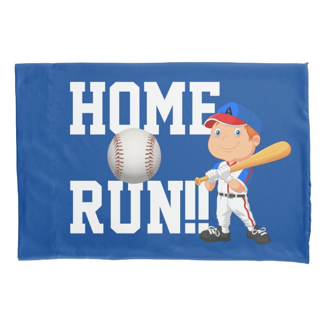 Home Run Baseball Pillow Case (Front)