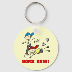 Home Run Boys Baseball Tshirts and Gifts Key Ring