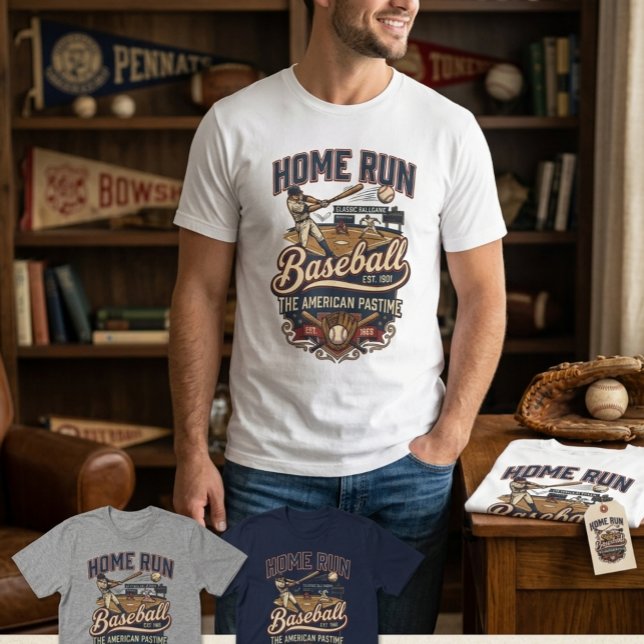 Home Run Classic Baseball T-Shirt (Creator Uploaded)