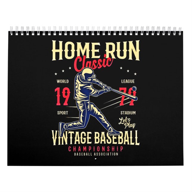 Home Run Classic Vintage Baseball Championship Calendar (Cover)