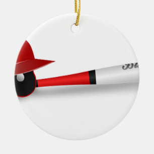 Home Run Game Team Coach Sports Ball Fun Baseball Ceramic Tree Decoration