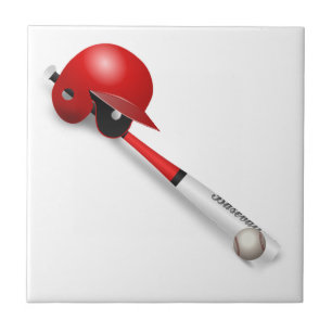 Home Run Game Team Coach Sports Ball Fun Baseball Tile